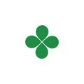 Green Clover Leaf  icon Template Royalty Free Stock Photo