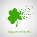 Green clover leaf, St Patrick Day symbol Royalty Free Stock Photo