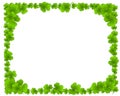 Green Clover Leaves Leaf Border Frame Royalty Free Stock Photo