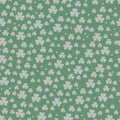 Green clover leaves mosaic texture isolated on dark background. Happy St. Patrick s Day shamrock wallpaper. Seamless pattern.