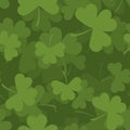 Green clover seamless pattern. 3D background for feast of St. Pa Royalty Free Stock Photo