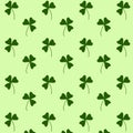 Green Clover Seamless Pattern for St Patrick Day Royalty Free Stock Photo