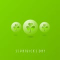 Green clover the symbol of St. Patrick`s day Royalty Free Stock Photo