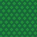 Green Clover Texture, Saint Patrick Day Seamless Pattern Background With Shamrock Leaves Royalty Free Stock Photo