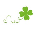 Green cloverleaf isolated on white background Royalty Free Stock Photo