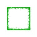 Green clovers frame