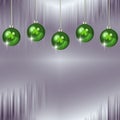 Green clovers on green ornaments for St. Patrick`s day. Royalty Free Stock Photo