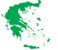 GREEN CMYK color map of GREECE