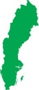 GREEN CMYK color map of SWEDEN