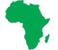 GREEN CMYK color map of AFRICA