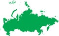 GREEN CMYK color map of RUSSIA