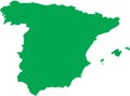 GREEN CMYK color map of SPAIN