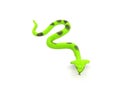 Green cobra snake rubber toy. Royalty Free Stock Photo