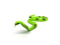 Green cobra snake rubber toy. Royalty Free Stock Photo