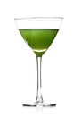 Green cocktail drink in martini glass Royalty Free Stock Photo