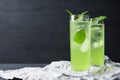 Green cocktail with mint Royalty Free Stock Photo