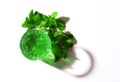 Green cocktail with mint leafs isolated on white Royalty Free Stock Photo