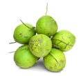 Closeup young coconut, isolate Royalty Free Stock Photo