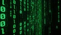 Green code matrix background for cyber security and software design Royalty Free Stock Photo