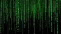 Green code matrix background for cyber security and software design Royalty Free Stock Photo