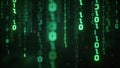 Green code matrix background for cyber security and software design Royalty Free Stock Photo