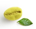 Green coffee bean. Royalty Free Stock Photo