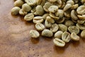 Green coffee beans close-up Royalty Free Stock Photo