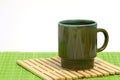 Green coffee cup