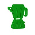 Green Coffee maker moca pot icon isolated on transparent background. Royalty Free Stock Photo