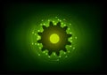 Green cogwheel Royalty Free Stock Photo