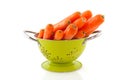 Green colander for washing carrots