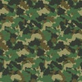 Green color abstract camouflage seamless pattern Vector background. Modern military style camo art design backdrop.