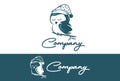 Green Color Abstract Sleeping Owl Bird Logo Design Conceptg Bird with Crown Logo Design Concept