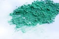 Green color background of chalk powder. Royalty Free Stock Photo