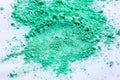 Green color background of chalk powder. Royalty Free Stock Photo