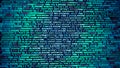 Green color background. Software developer programming code. Royalty Free Stock Photo