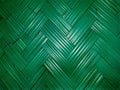Green color bamboo grass woven flat mat from natural bamboo,natural background , bamboo texture Royalty Free Stock Photo