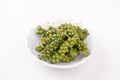 green color black pepper on white background Royalty Free Stock Photo