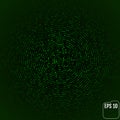 Green color code streams glowing on screen. Vector background