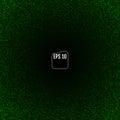 Green color code streams glowing on screen. Vector background
