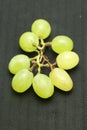 Green color fruit grape in table