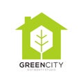 Green & Color full Real Estate Template Logo & Icon