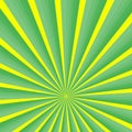 Green color gradation with rays starburst on yellow wallpaper abstract background retro style pattern seamless art graphic design Royalty Free Stock Photo