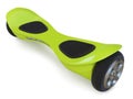 Green color hoverboard on white Royalty Free Stock Photo