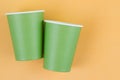 Green color paper drink glass disposable