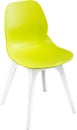 Green color plastic chair, modern designer. Chair isolated on white background. furniture and interior