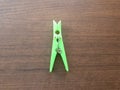 Green color plastic spring Clothespin
