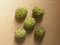 Green color Seetaphal fruits