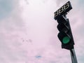 Green color traffic light Royalty Free Stock Photo