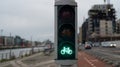 Green color at the traffic lights Royalty Free Stock Photo